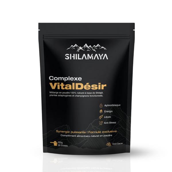 Complexe VitalDésir – Shilajit & Plantes Adaptogènes (poudre 120g)