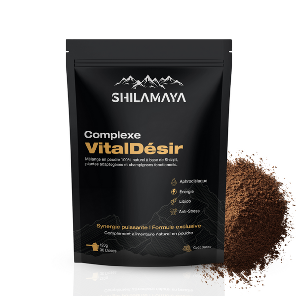 Complexe VitalDésir – Shilajit & Plantes Adaptogènes (poudre 120g)