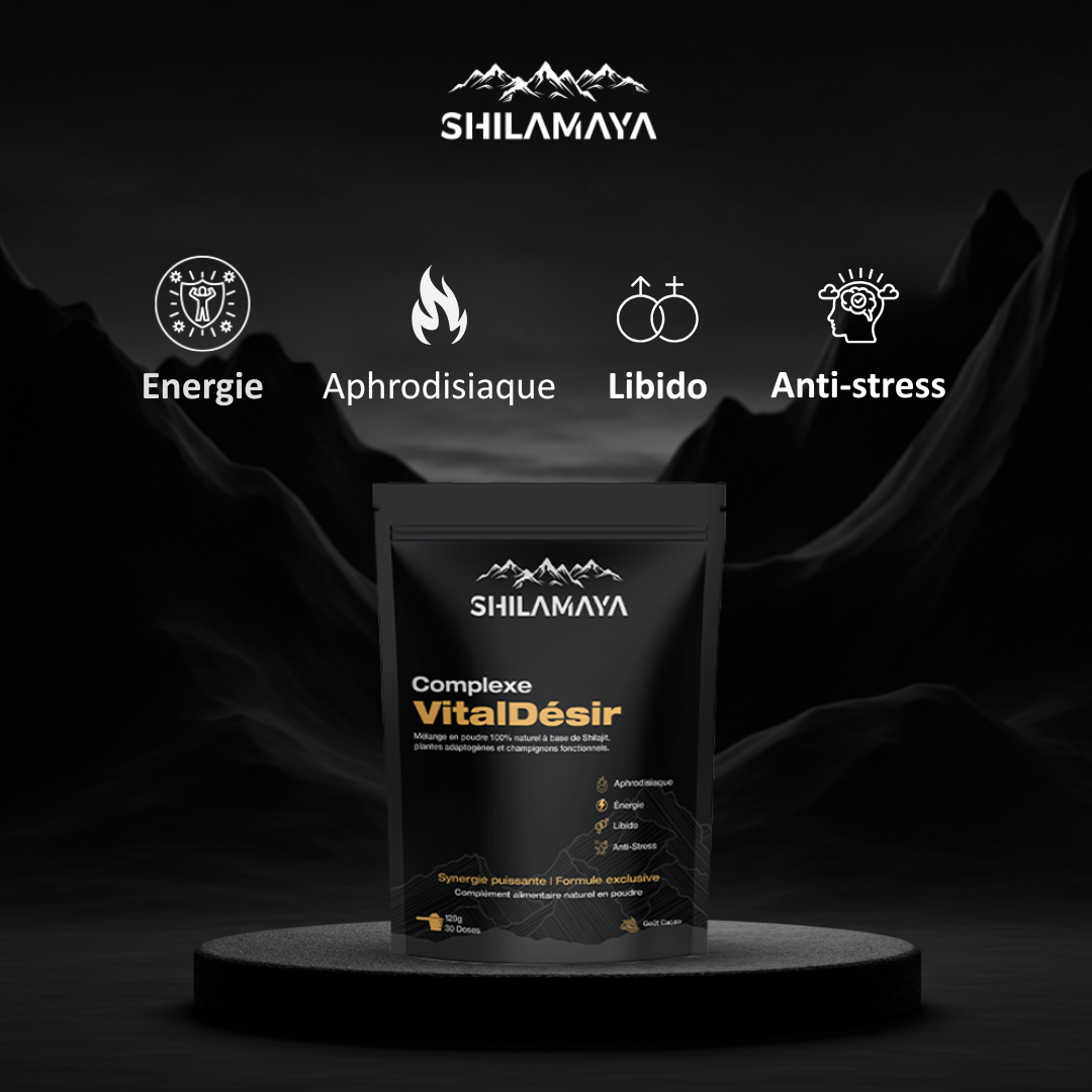 Complexe VitalDésir – Shilajit & Plantes Adaptogènes (poudre 120g)