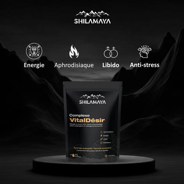 Complexe VitalDésir – Shilajit & Plantes Adaptogènes (poudre 120g)