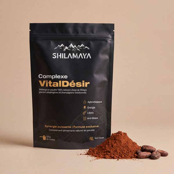 Complexe VitalDésir SHILAMAYA – sachet 120 g, poudre cacao et fèves