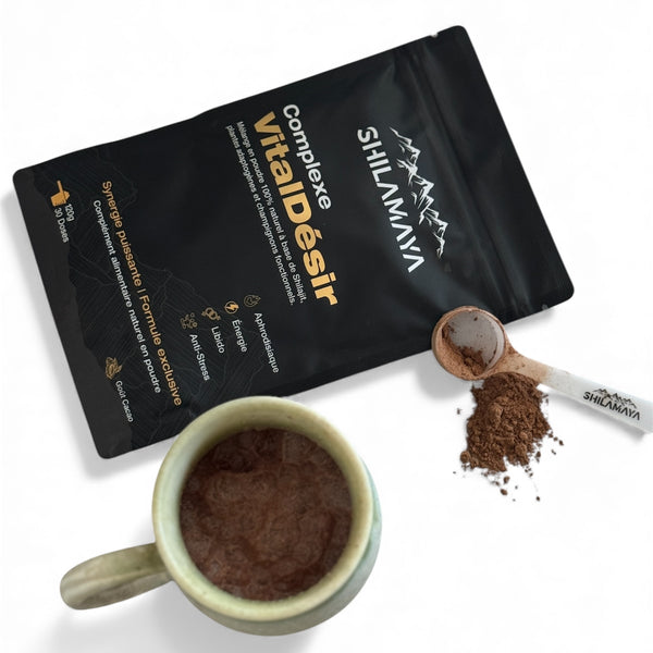 Complexe VitalDésir – Shilajit & Plantes Adaptogènes (poudre 120g)