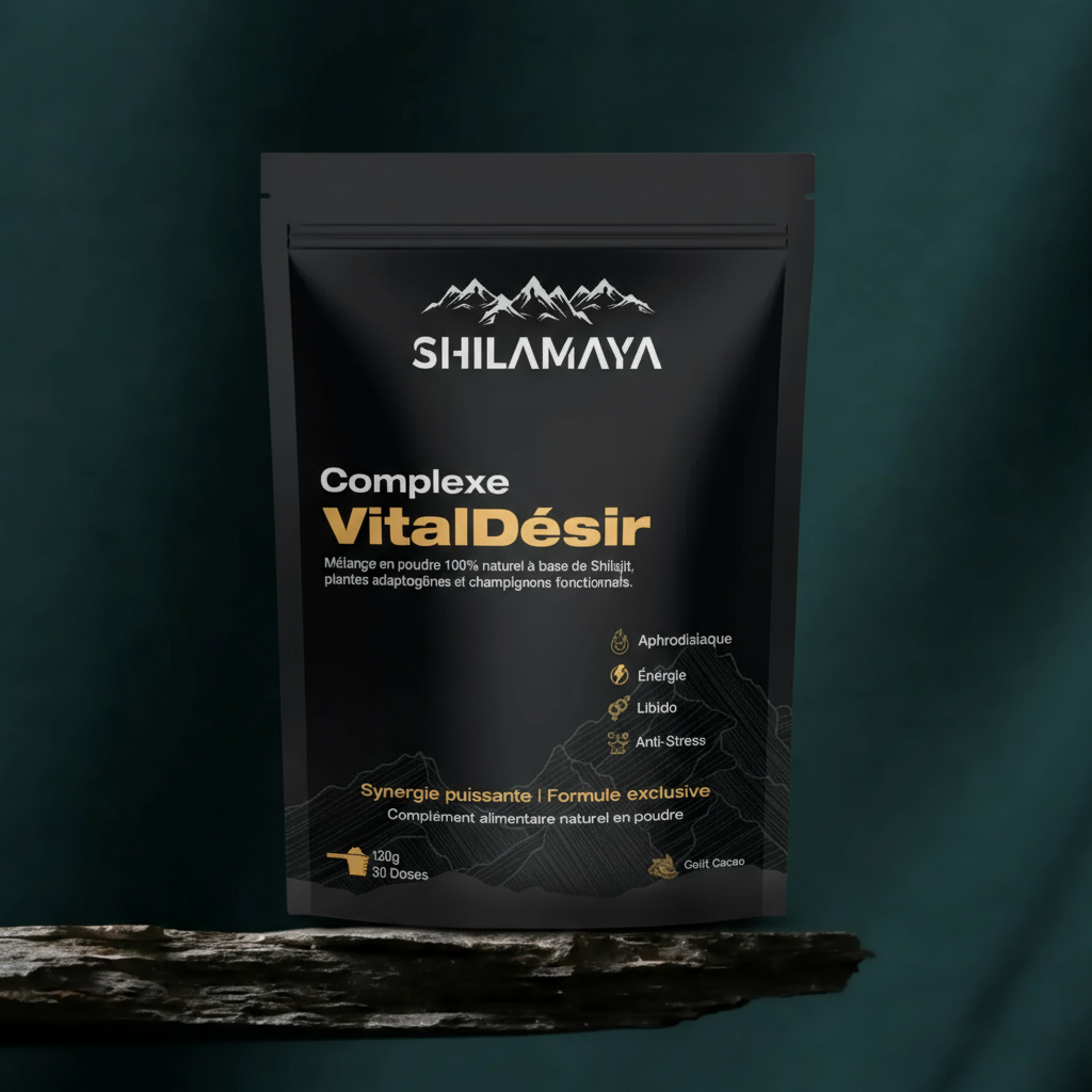 Complexe VitalDésir – Shilajit & Plantes Adaptogènes (poudre 120g)