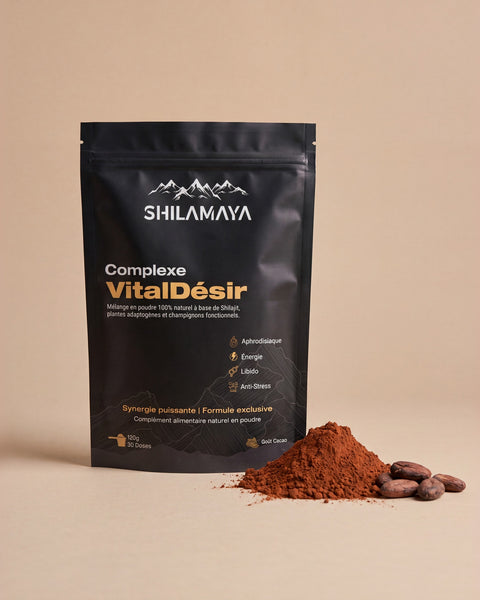 Complexe VitalDésir SHILAMAYA – sachet 120 g, poudre cacao et fèves
