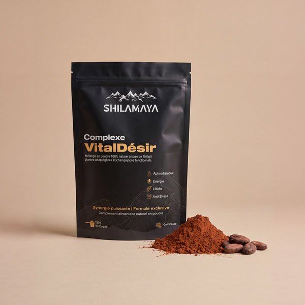 Complexe VitalDésir SHILAMAYA – sachet 120 g, poudre cacao et fèves